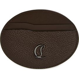 Christian Louboutin Christian Louboutin Mooncrest Galet Leather Oval Card Case