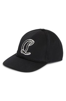 Christian Louboutin Christian Louboutin Mooncrest Ivy Canvas Adjustable Baseball Cap