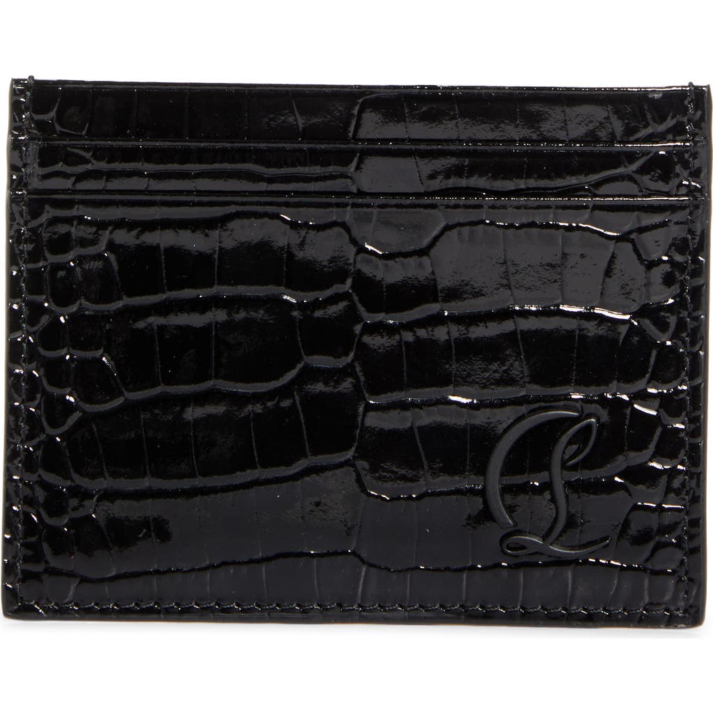 Christian Louboutin Christian Louboutin Mooncrest Lizard Embossed Leather Card Case