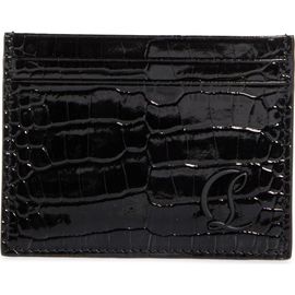 Christian Louboutin Christian Louboutin Mooncrest Lizard Embossed Leather Card Case