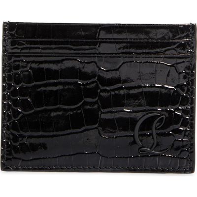 Christian Louboutin Christian Louboutin Mooncrest Lizard Embossed Leather Card Case
