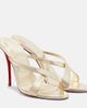 Christian Louboutin Christian Louboutin Mulazee Cross metallic leather sandals - 1