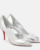 Christian Louboutin Christian Louboutin Open Apostropha 80 metallic leather pumps - 1