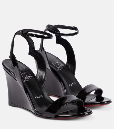 Christian Louboutin Christian Louboutin Patent leather wedge sandals