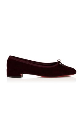 Christian Louboutin Christian Louboutin Sweetie Jane Velvet Leather Flats