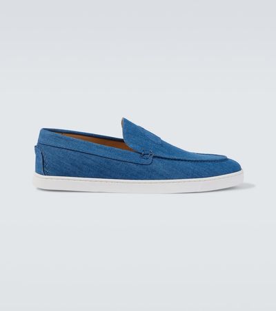 Christian Louboutin Christian Louboutin Varsiboat denim slip-on shoes