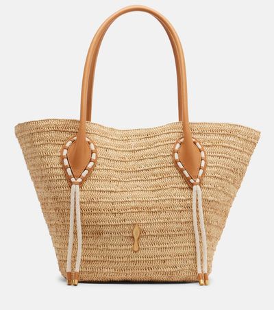 Christian Louboutin Christian Louboutin Venus raffia tote bag