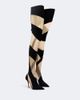 Christian Louboutin Christian Louboutin Zeetozee mesh-paneled over-the-knee boots - 1