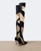 Christian Louboutin Christian Louboutin Zeetozee mesh-paneled over-the-knee boots - 4
