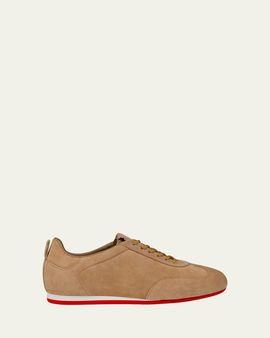 Christian Louboutin Eleonora Flex Suede Low-Top Sneakers