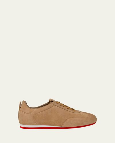 Christian Louboutin Eleonora Flex Suede Low-Top Sneakers