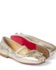 Christian Louboutin Kids Christian Louboutin Kids Baballet metallic leather ballet flats - 6