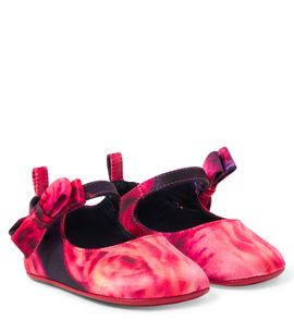 Christian Louboutin Kids Christian Louboutin Kids Baby Lou Babe crêpe satin Mary Jane flats
