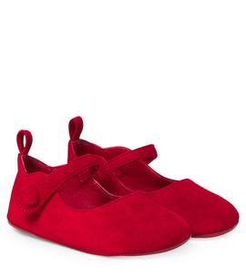 Christian Louboutin Kids Christian Louboutin Kids Baby Love Chick suede ballet flats