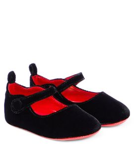 Christian Louboutin Kids Christian Louboutin Kids Baby Love Chick velvet flats