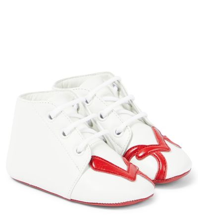 Christian Louboutin Kids Christian Louboutin Kids Baby Love leather booties
