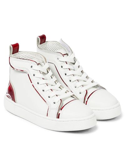 Christian Louboutin Kids Christian Louboutin Kids Funnytopi high-top leather sneakers