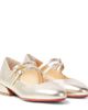 Christian Louboutin Kids Christian Louboutin Kids Jane Fille metallic leather Mary Jane flats - 1