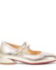Christian Louboutin Kids Christian Louboutin Kids Jane Fille metallic leather Mary Jane flats - 3
