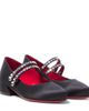 Christian Louboutin Kids Christian Louboutin Kids Jane Fille satin crêpe Mary Jane flats - 1