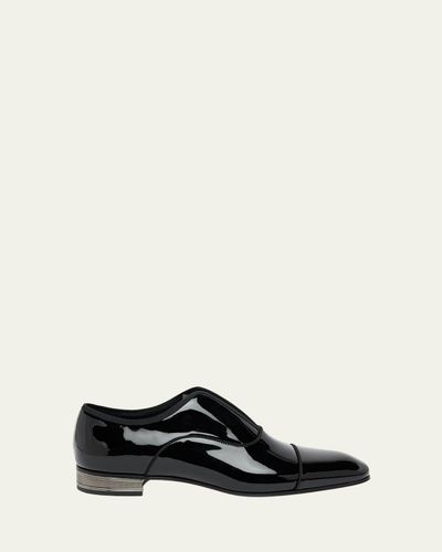 Christian Louboutin Men's Alphamale Galvin Patent Leather Cap-Toe Loafers