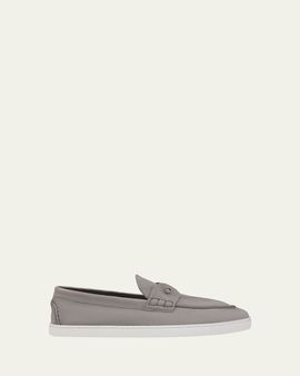 Christian Louboutin Men's Chambeliboat Flat Leather Boat Shoes