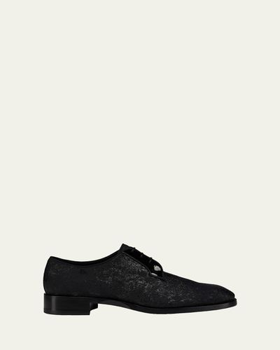 Christian Louboutin Men's Chambeliss Night Strass Jacquard Derby Shoes