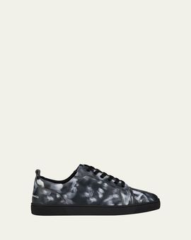 Christian Louboutin Men's Louis Jr Canopee Leather Low-Top Sneakers