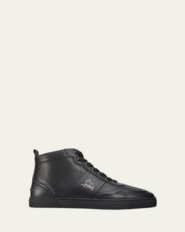 Christian Louboutin Men's Retero High-Top Sneakers in Leather