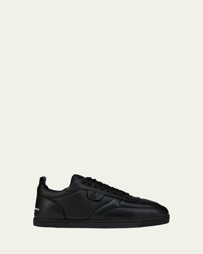 Christian Louboutin Men's Sk Vi Flat Calf Leather Low-Top Sneakers
