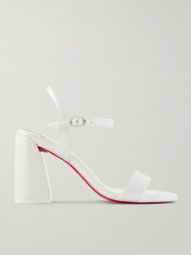 CHRISTIAN LOUBOUTIN Miss Jane 85 pearlescent leather sandals