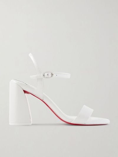 CHRISTIAN LOUBOUTIN Miss Jane 85 pearlescent leather sandals