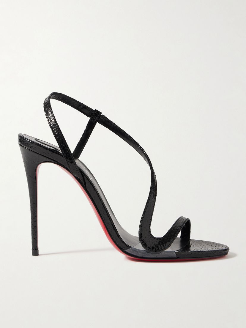 CHRISTIAN LOUBOUTIN Rosalie 100 cracked-leather sandals