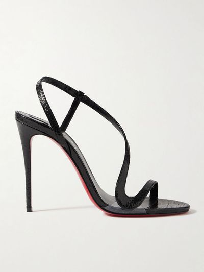 CHRISTIAN LOUBOUTIN Rosalie 100 cracked-leather sandals