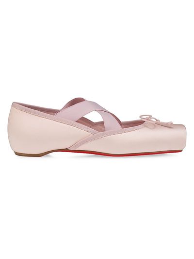 Christian Louboutin Women's Cassiasticina Satin Ballerinas