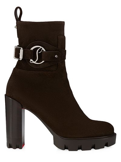 Christian Louboutin Women's Dianouchette Lug 100MM Suede Booties