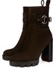 Christian Louboutin Women's Dianouchette Lug 100MM Suede Booties - 2