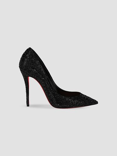 Christian Louboutin Women's La Pigalle 100MM Strass Suede Pumps