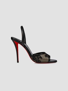 Christian Louboutin Women's Miss Z Lace and Mesh Sling Sandals