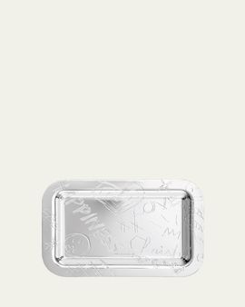 Christofle Graffiti Silver-Plated Tray, 4" x 6"
