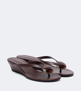 Christopher Esber Christopher Esber Aura Quartz leather wedge thong sandals