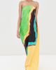 Christopher Esber Christopher Esber Aura Silk Strapless Dress Valencia/Multi - 5
