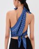 Christopher Esber Christopher Esber Bandana Scarf Tie Top Indigo Bandana Print - 3