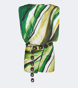 Christopher Esber Christopher Esber Belted printed silk minidress