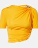 Christopher Esber Christopher Esber Bezel Quartz gathered jersey T-shirt - 1