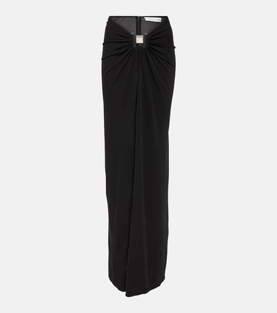 Christopher Esber Christopher Esber Ring-detail ruched maxi skirt