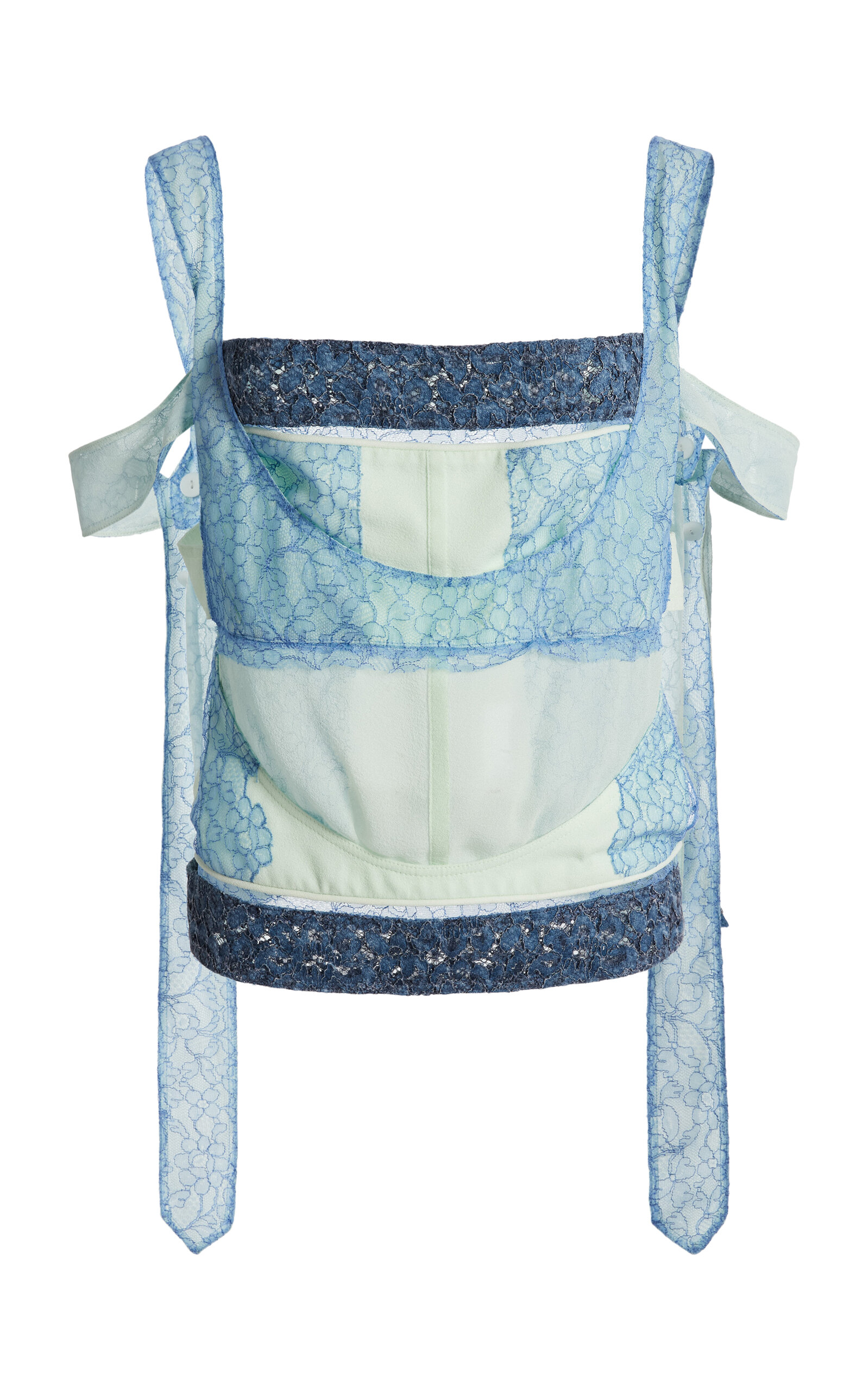 Christopher Esber Christopher Esber Cleo Utility Suspended Laced CottonSilk top