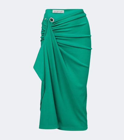 Christopher Esber Christopher Esber Crystal Pendant jersey midi skirt