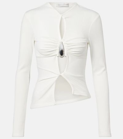 Christopher Esber Christopher Esber Cutout ribbed-knit jersey top
