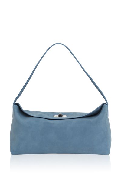 Christopher Esber Christopher Esber Doba Quartz Turnlock Suede Shoulder Bag